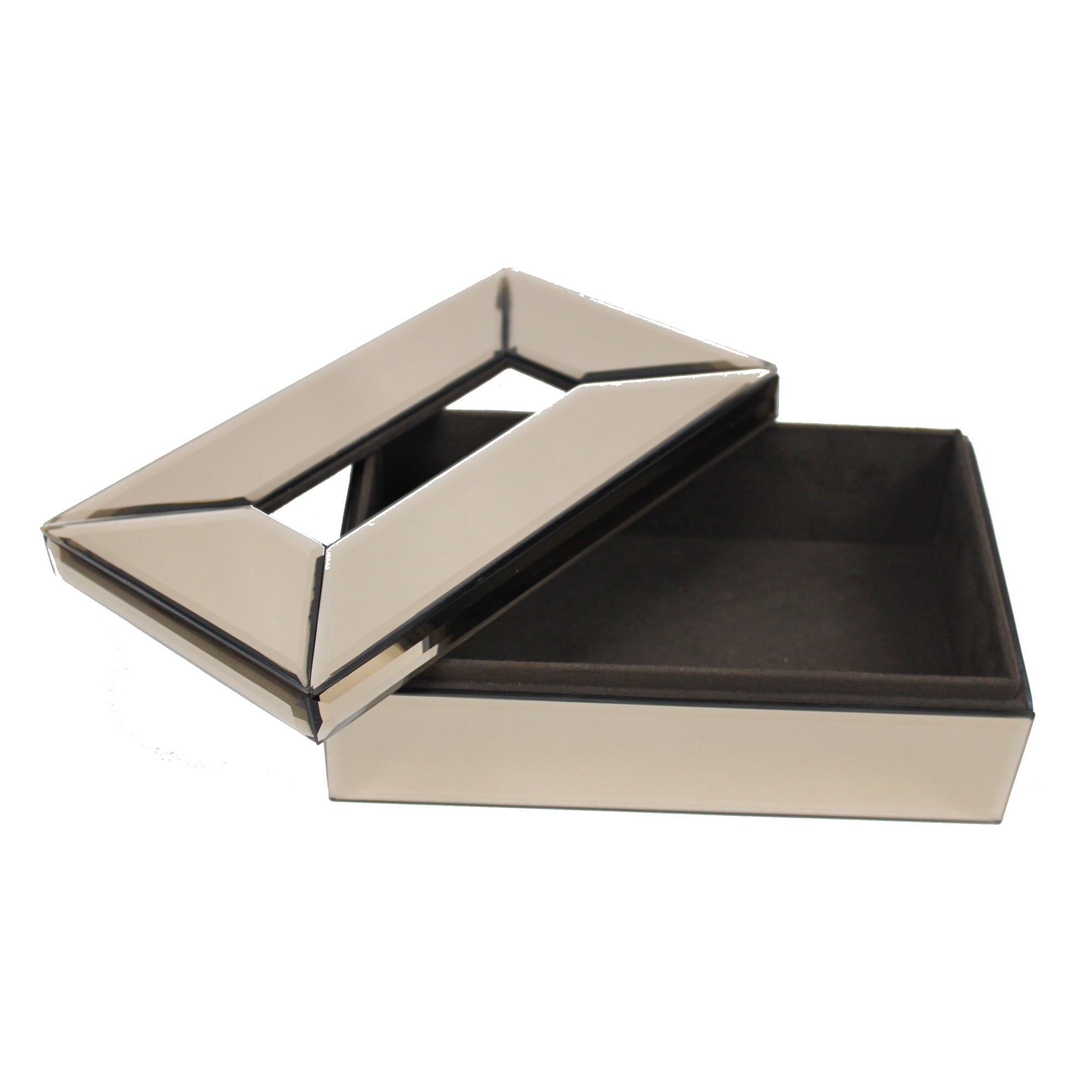 Modern Decorative Brown Glass Tissue Box